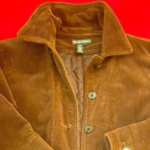 Brown… Large… quarteroids, Lauren Jeans Company.. jacket By Ralph Lauren..